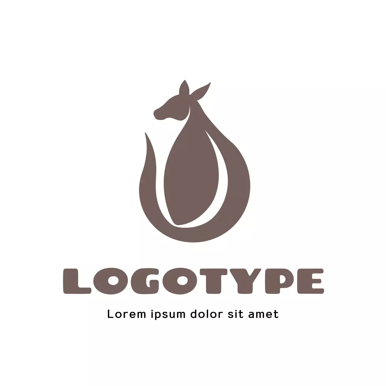 Brown Minimal Design Logo