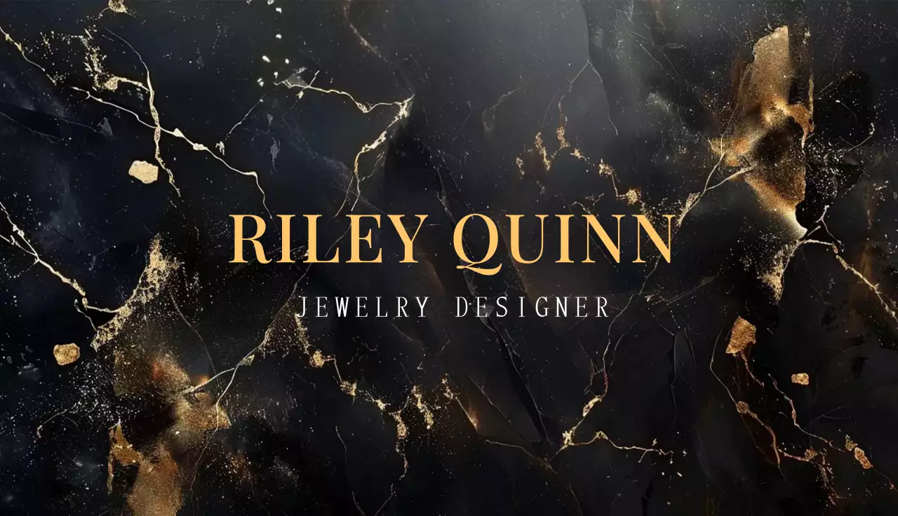 Black Elegant Jewelry Business Card