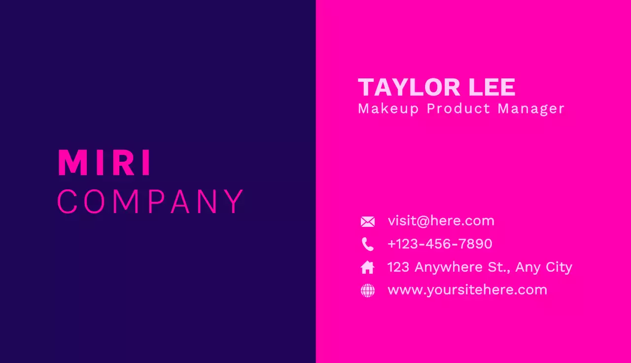 Pink Modern Business Card
