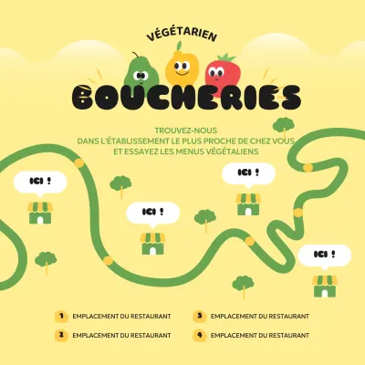 Informations sur ce joli restaurant végétarien jaune et vert