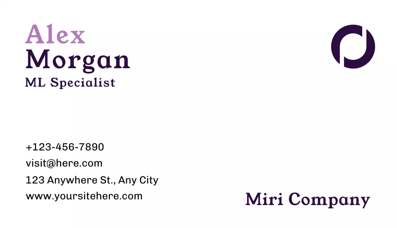 White Modern Business Card