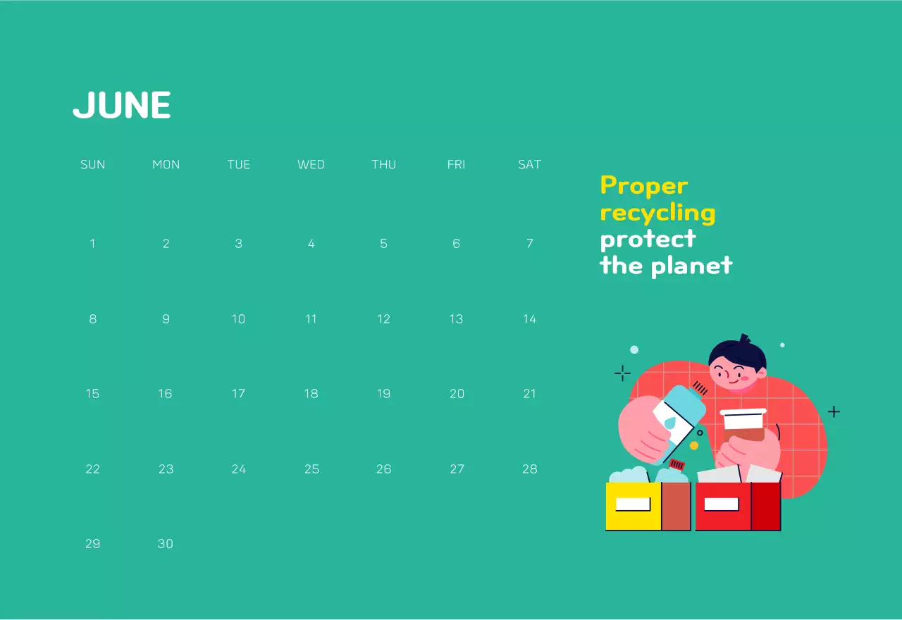 A colorful holiday celebration with illustrations of conservationists and the planet.