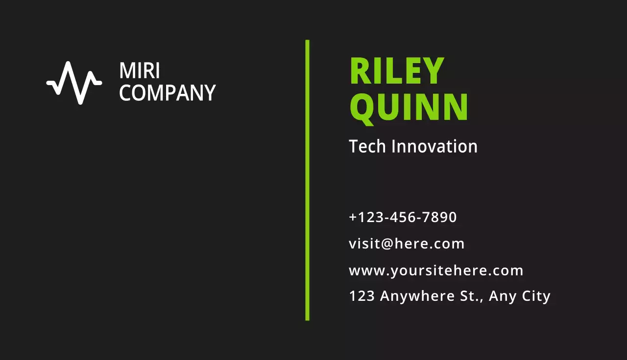 Black Modern Business Card