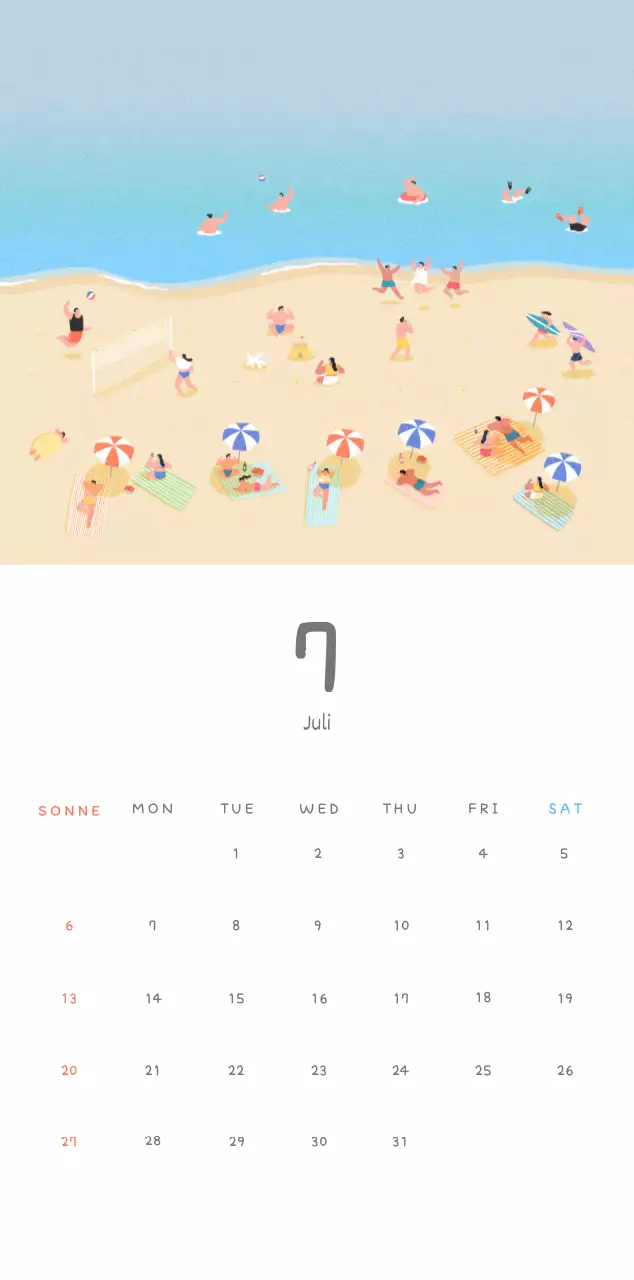 Niedliche Kalender mit knuffigen Illustrationen