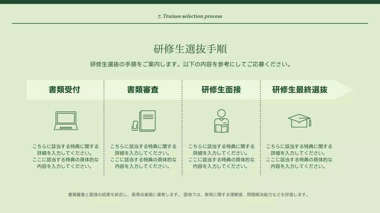 緑 シンプル 教育 資料 プレゼンテーション