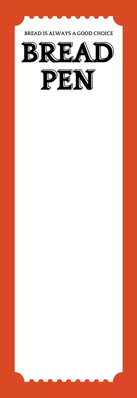 베이커리 티켓모양 펜 굿즈 배경지