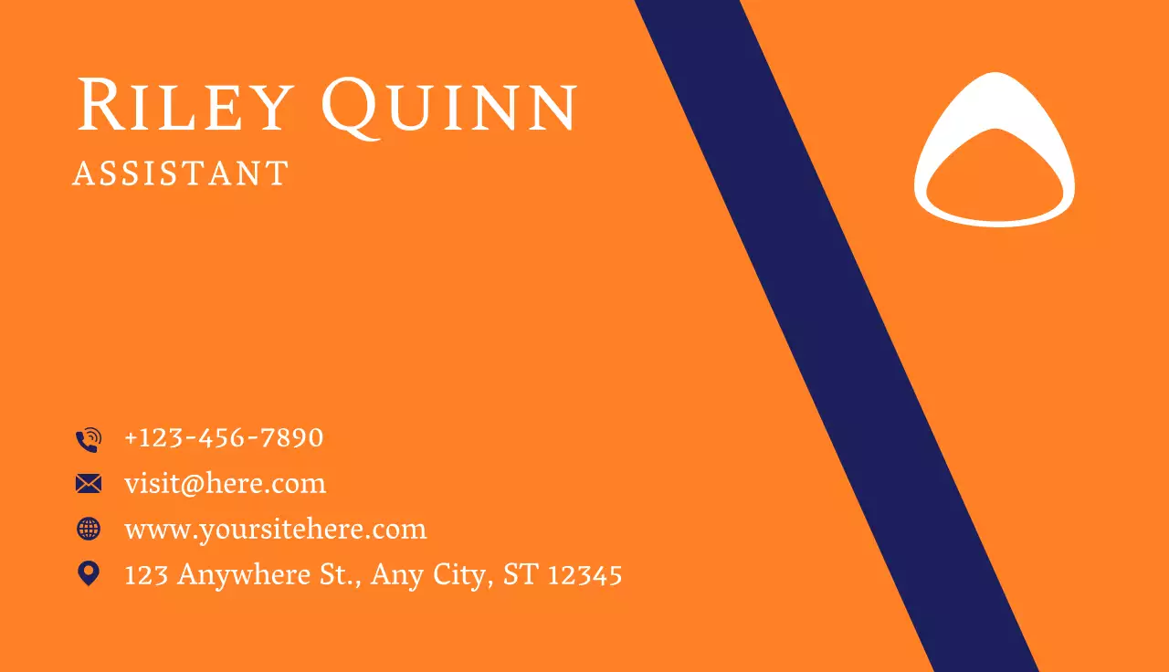 Orange Minimal Business Card