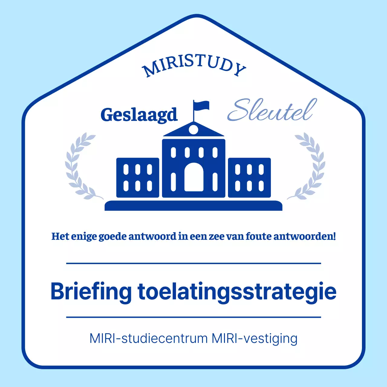De eenvoudige briefing over de toelatingsstrategie van Blue promoten