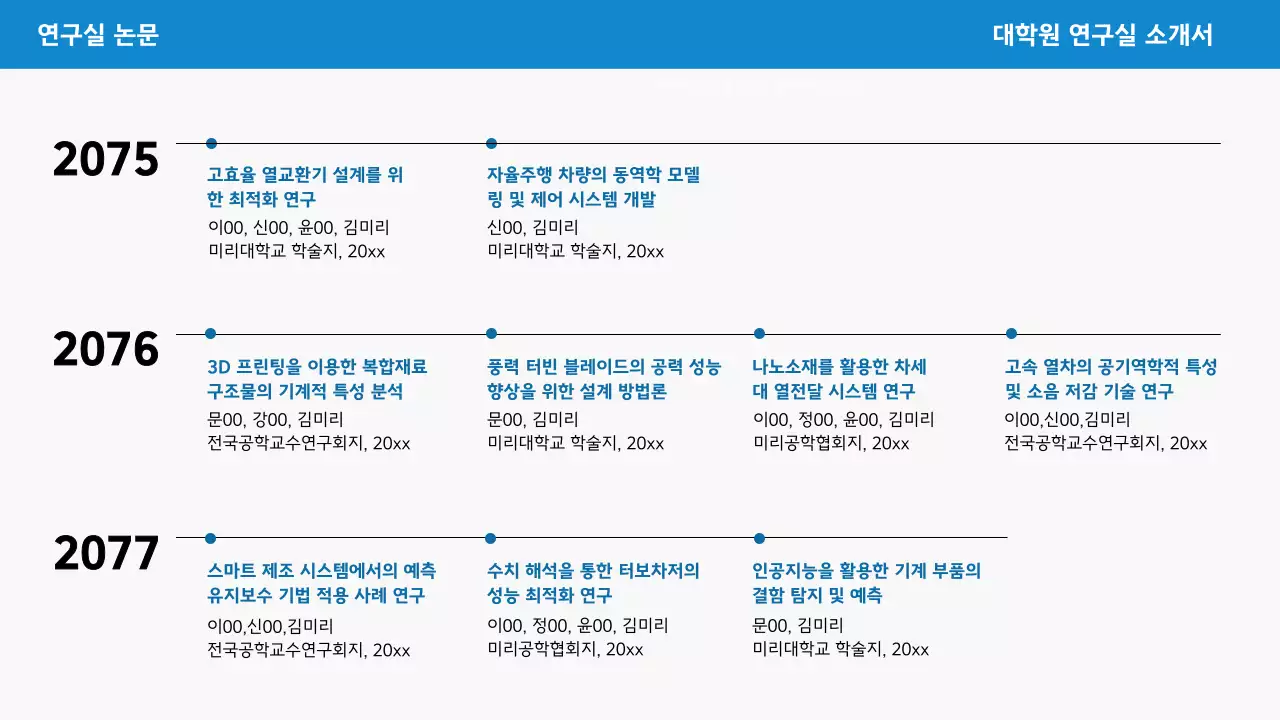 파랑 심플 대학원 소개서