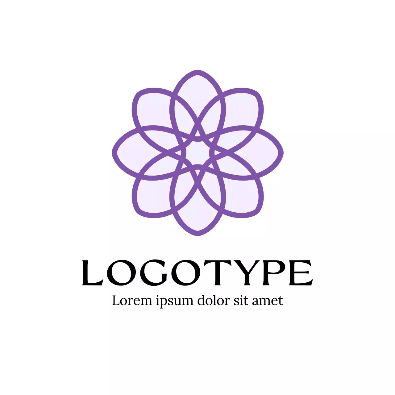 Purple Geometric Design Logo