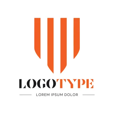 Orange Modern Design Logo