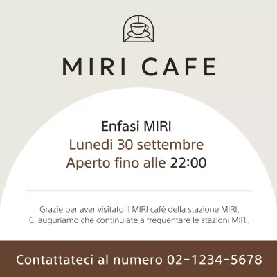 Un semplice avviso di chiusura di un caffè beige