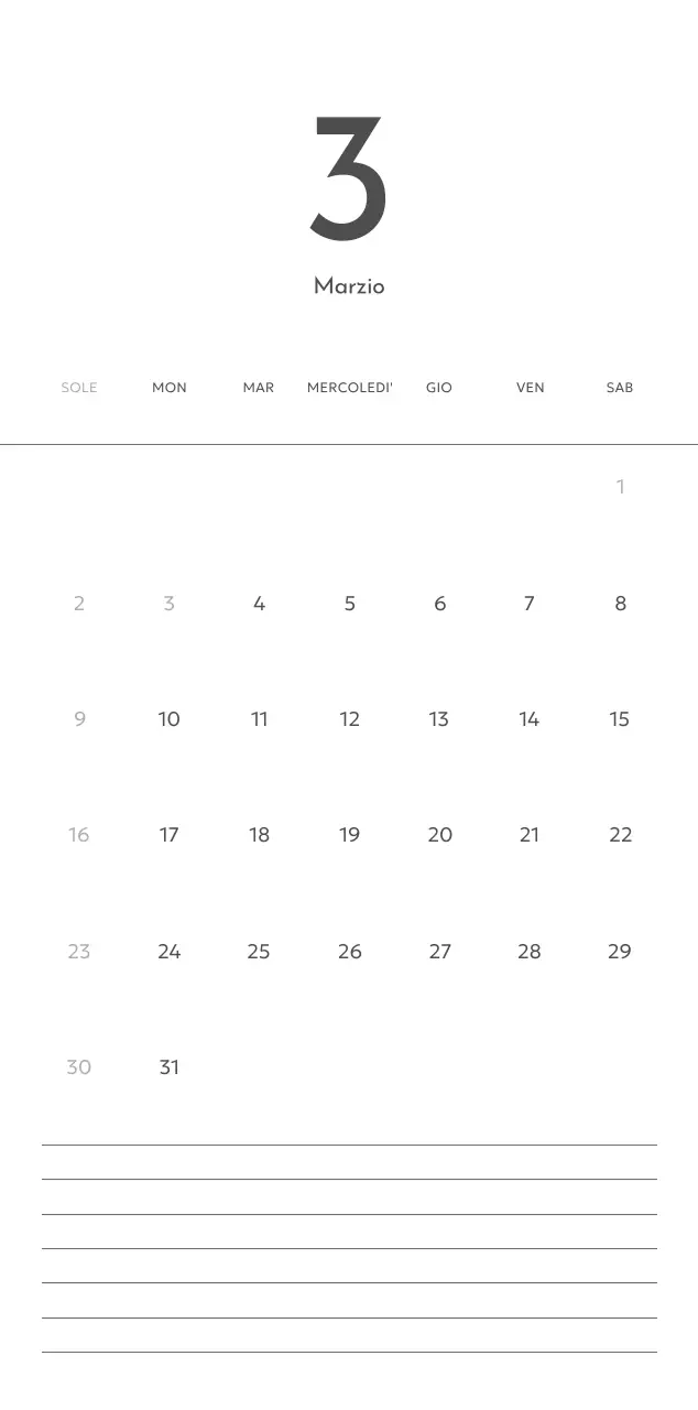 Un calendario fotografico dall'atmosfera pulita e urbana