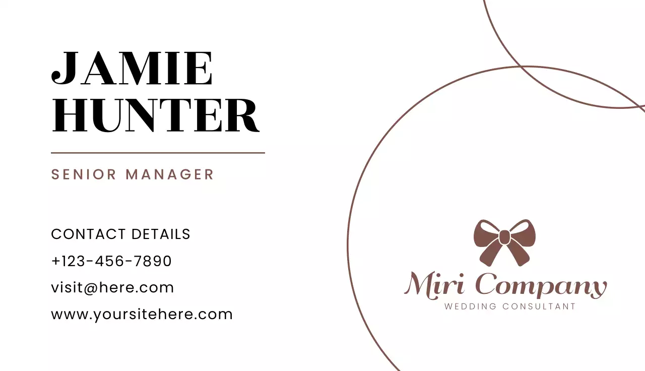 White Elegant Wedding Business Card