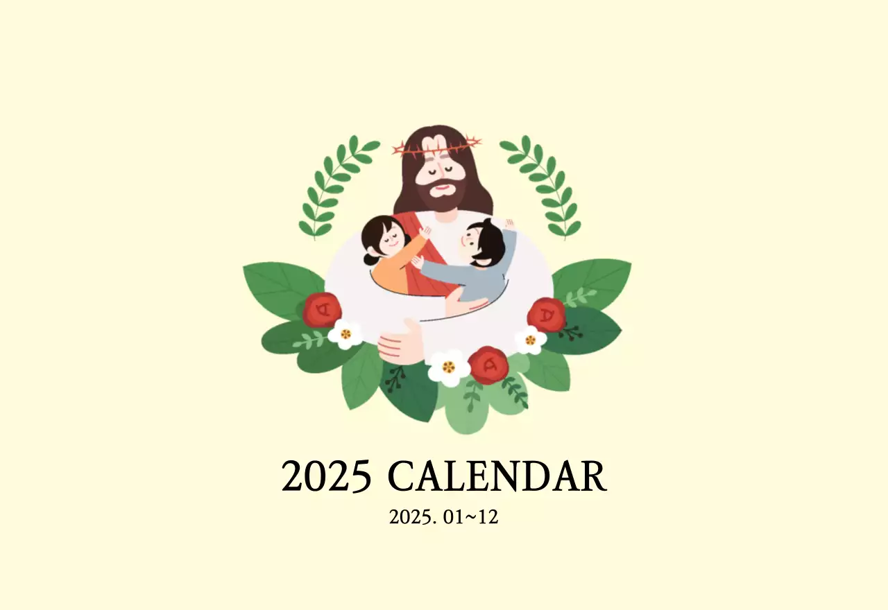 Warm colorsChurches with cute illustrations