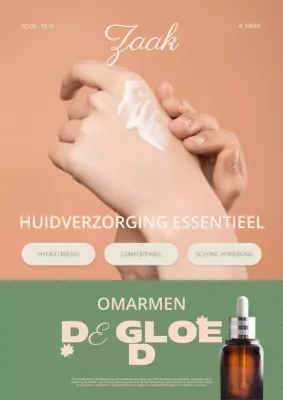Herfstcosmetica in bruin en groen promoten