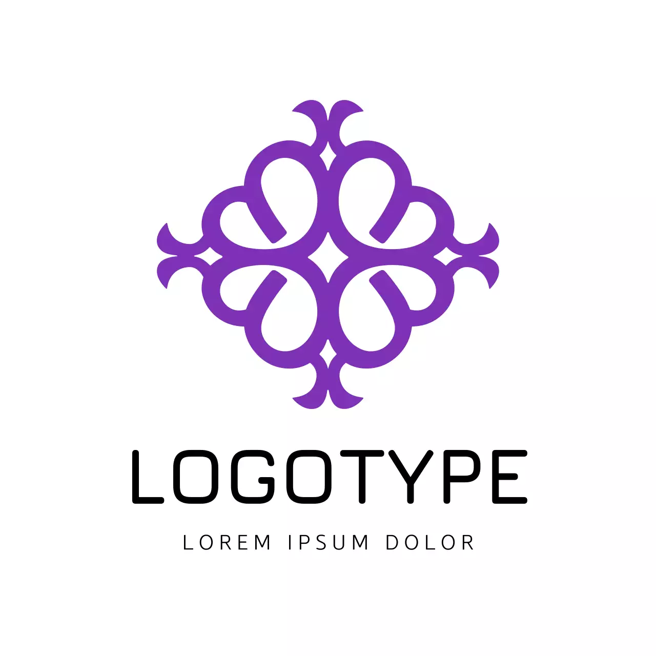 Purple Elegant Design Logo