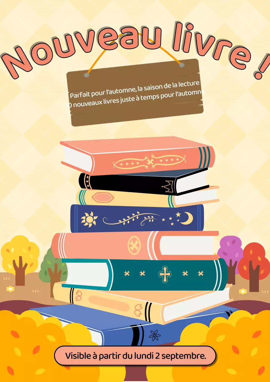 Annonce de l'arrivée d'un nouveau livre en jaune