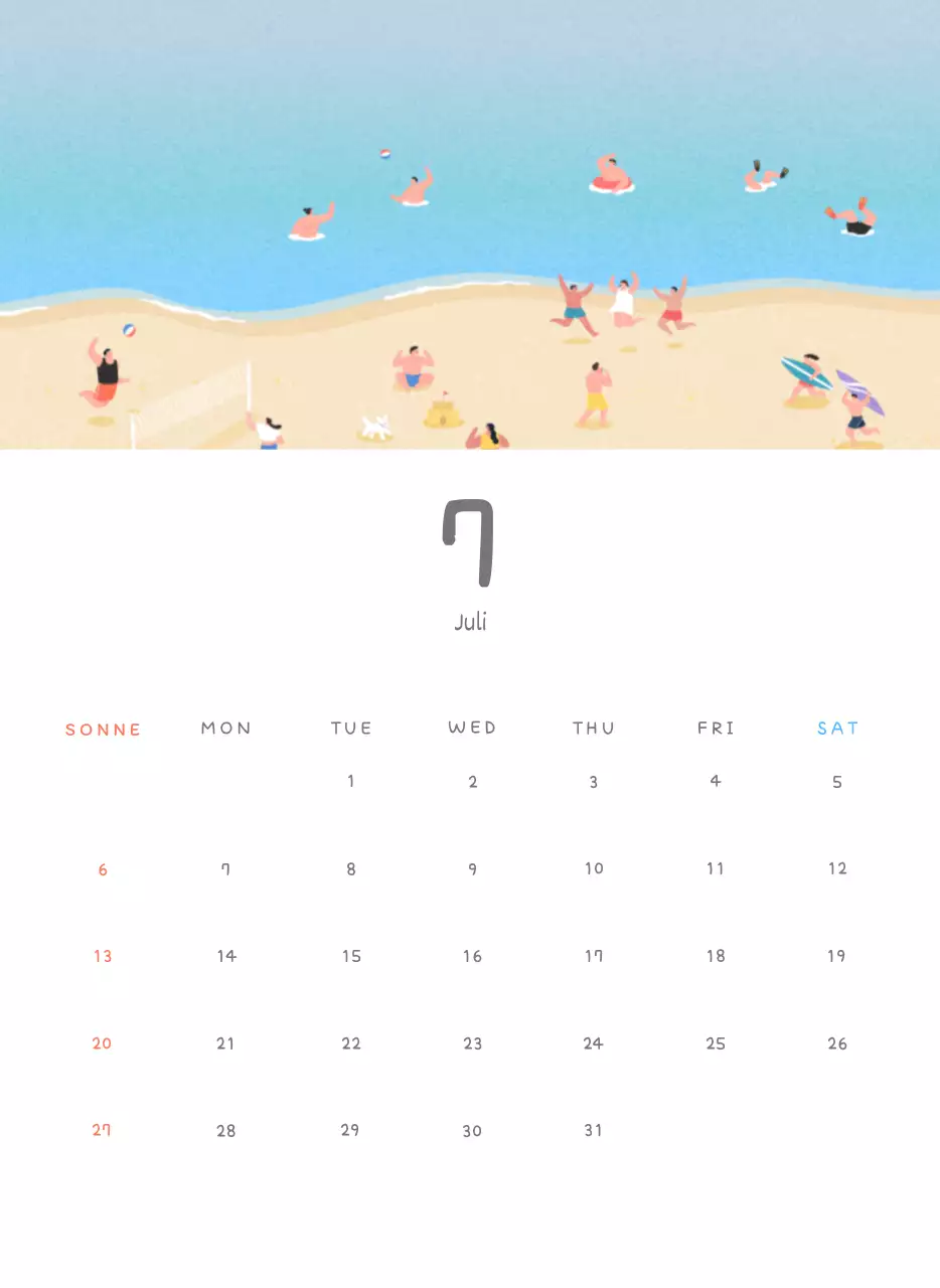 Niedliche Kalender mit knuffigen Illustrationen