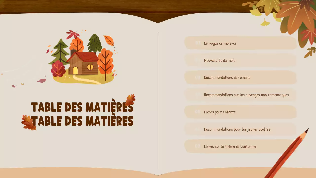 Brown and Beige Natural Autumn Publishing Company Recommandations de livres