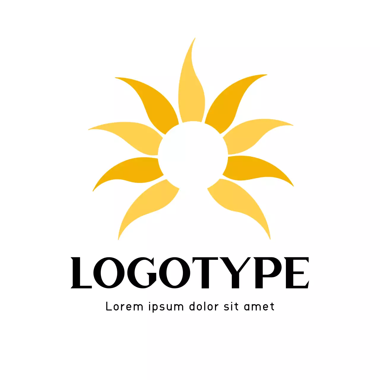 Yellow Minimal Design Logo