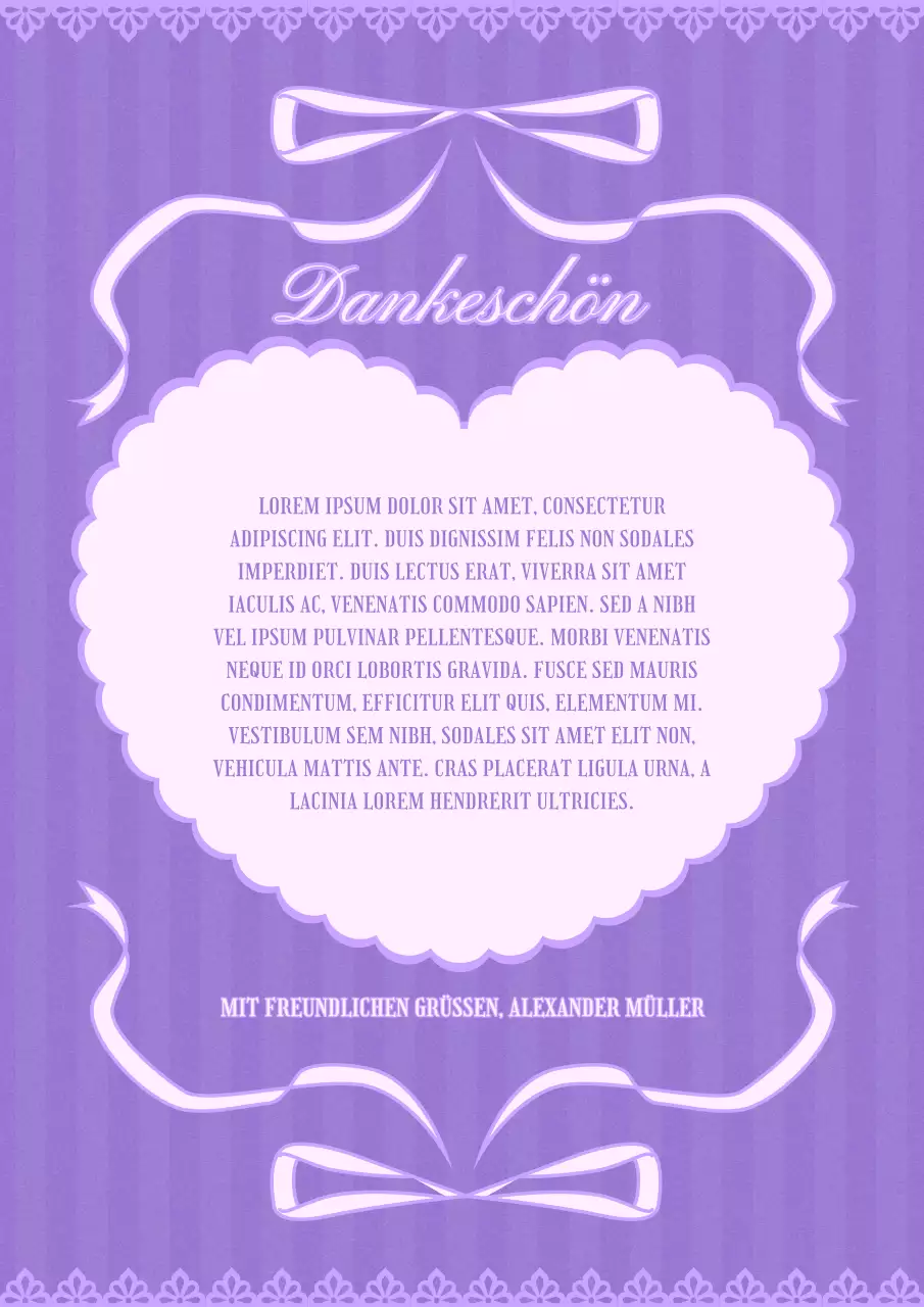 lila antike Wertschätzungskarte