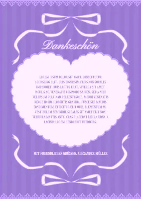 lila antike Wertschätzungskarte