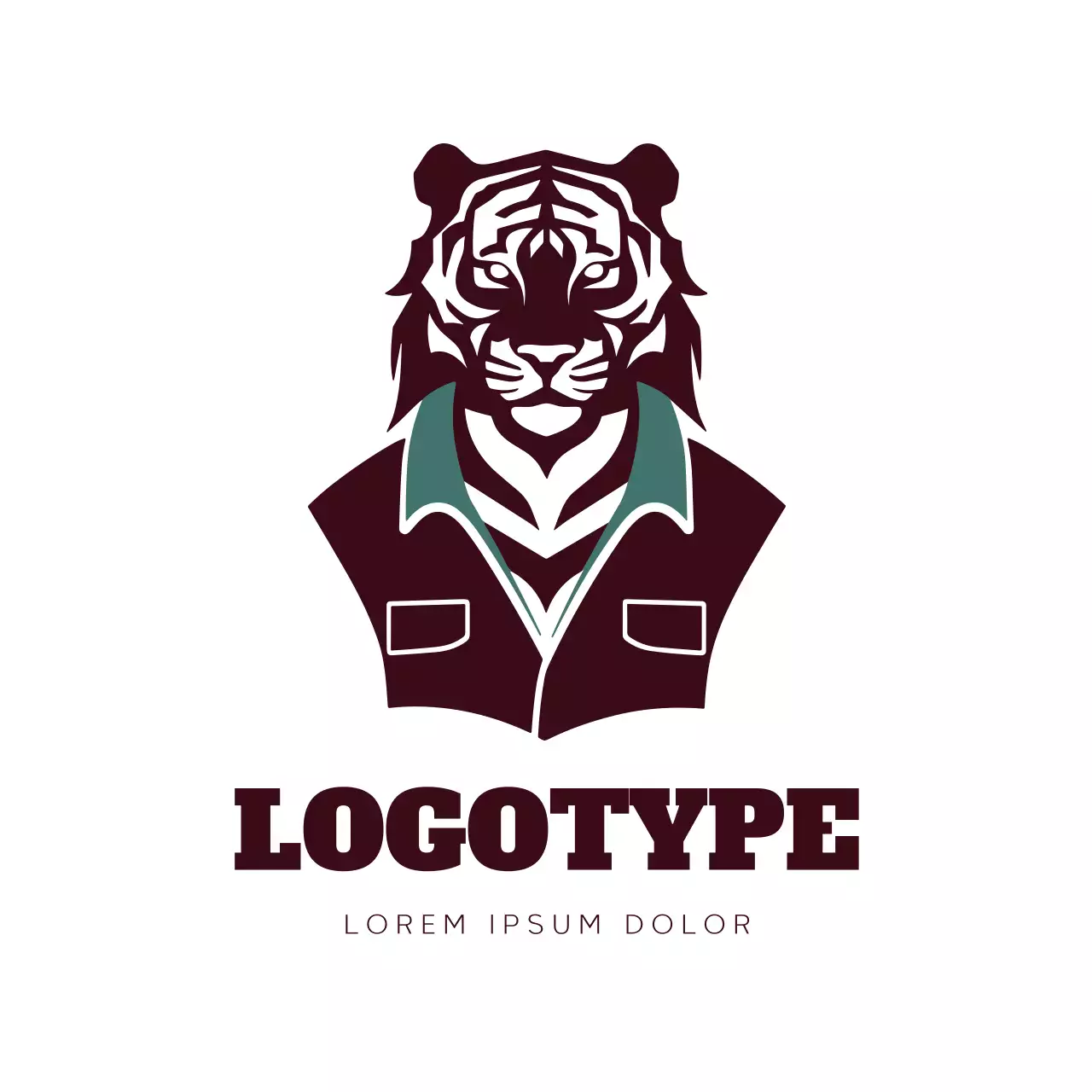 Maroon Bold Animal Logo