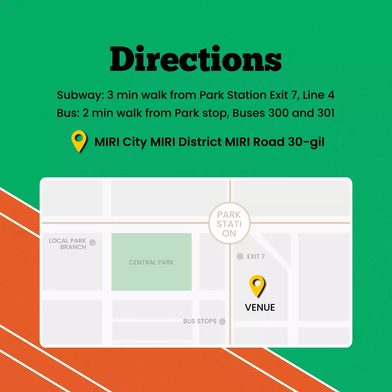 Simple athletic event announcements in abstract