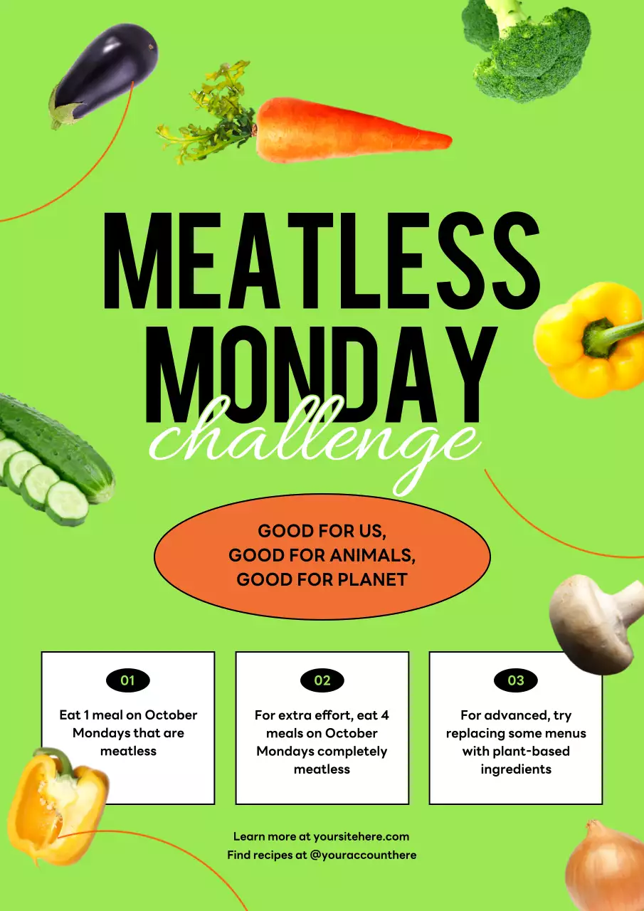 Green Modern Food Promotion Poster