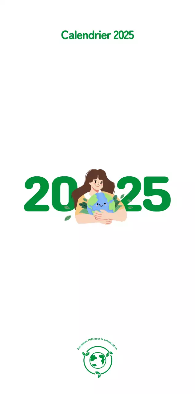 Une fondation sociale qui célèbre les fêtes de fin d'année avec des illustrations colorées de personnes et de la planète.