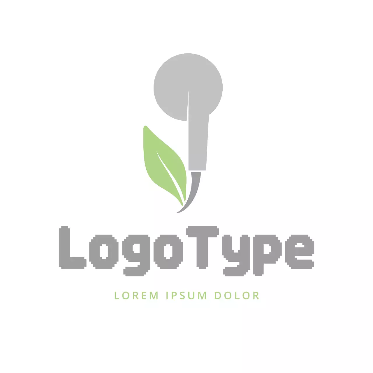 Grey Minimal Design Logo