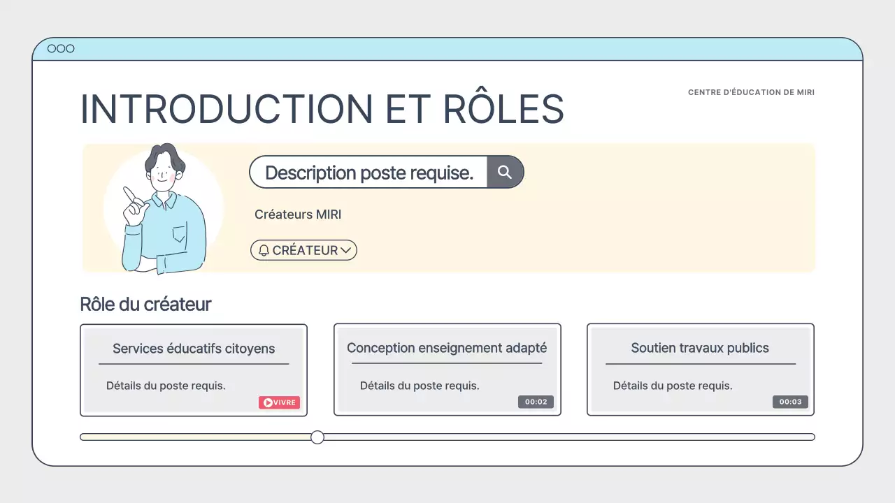 Guide de formation du créateur simple, blanc et bleu clair