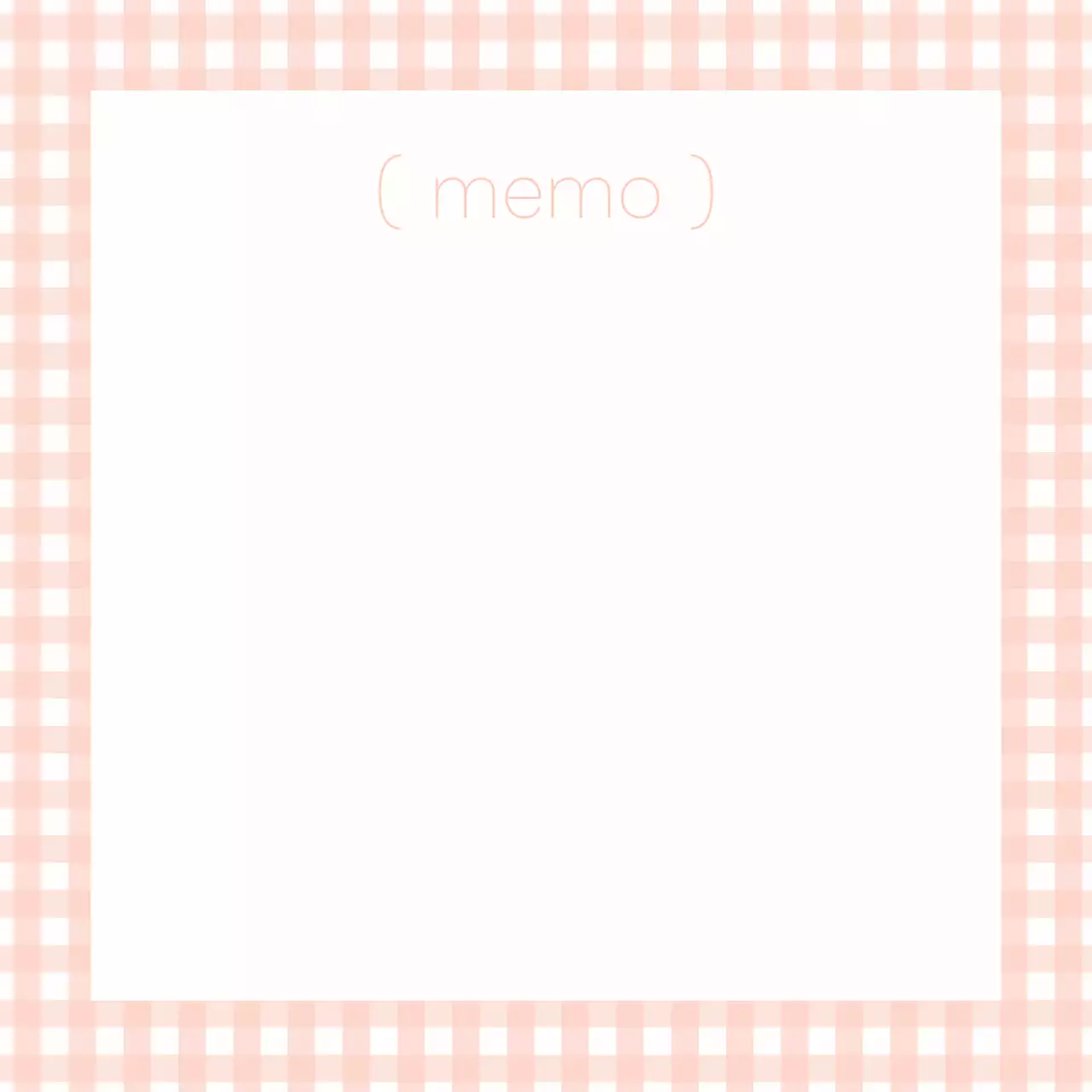 ピンク シンプル メモ