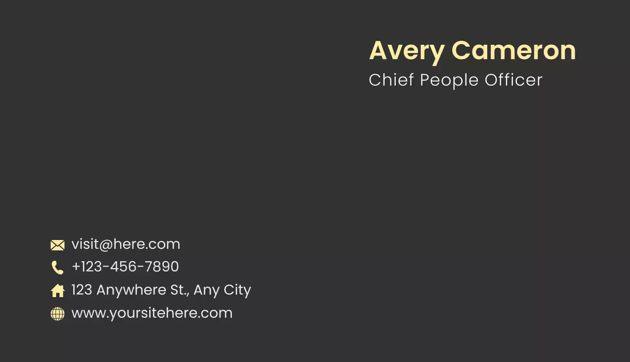 Black Minimal Business Card