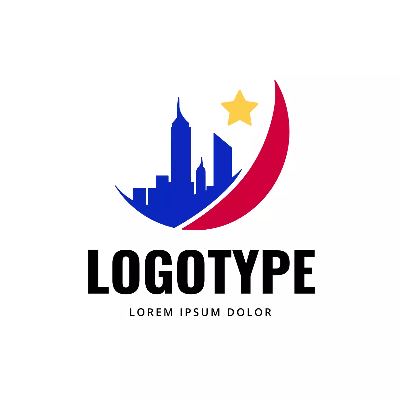 Blue Modern Design Logo