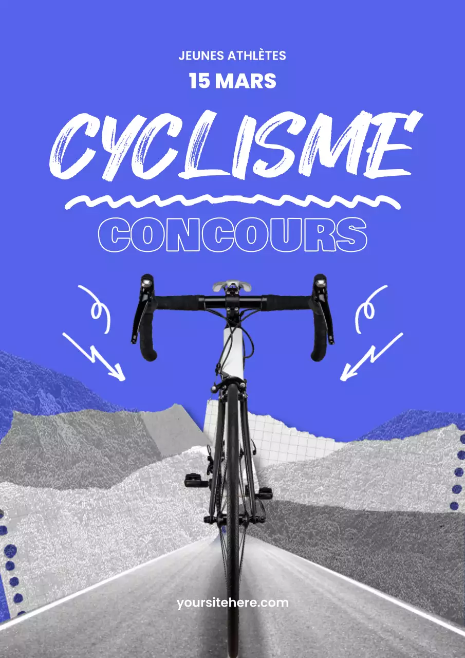 Promouvoir des événements cyclistes kitsch en bleu et blanc