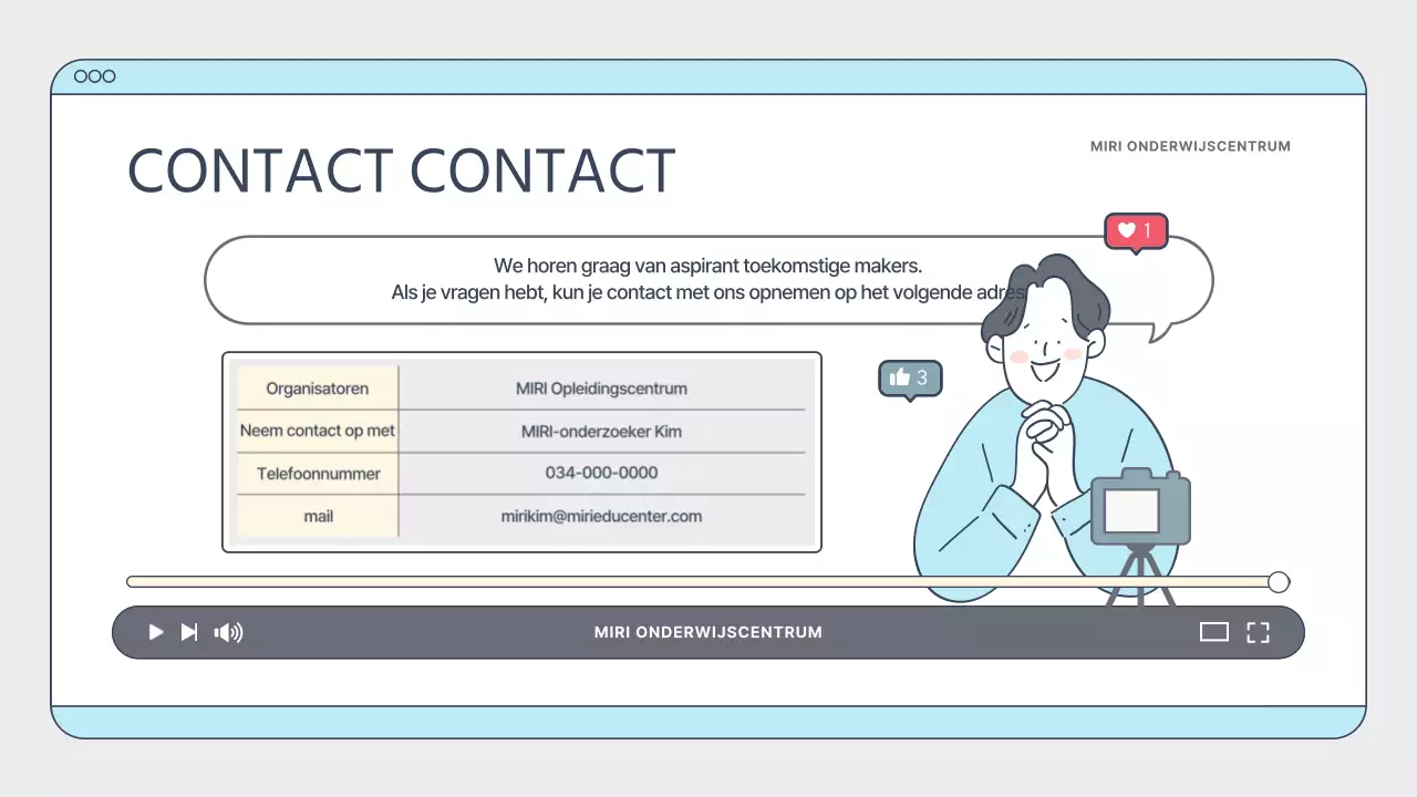Eenvoudige witte en lichtblauwe trainingsgids voor makers