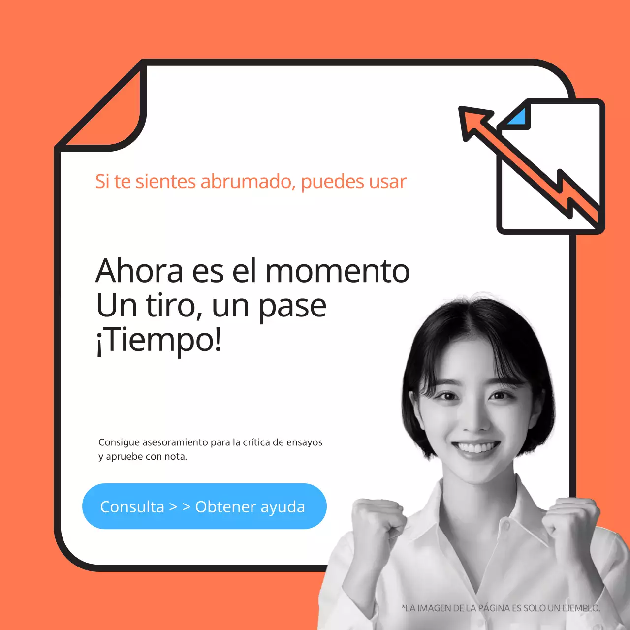 Promueva una sencilla sesión de tutoría en naranja y azul claro