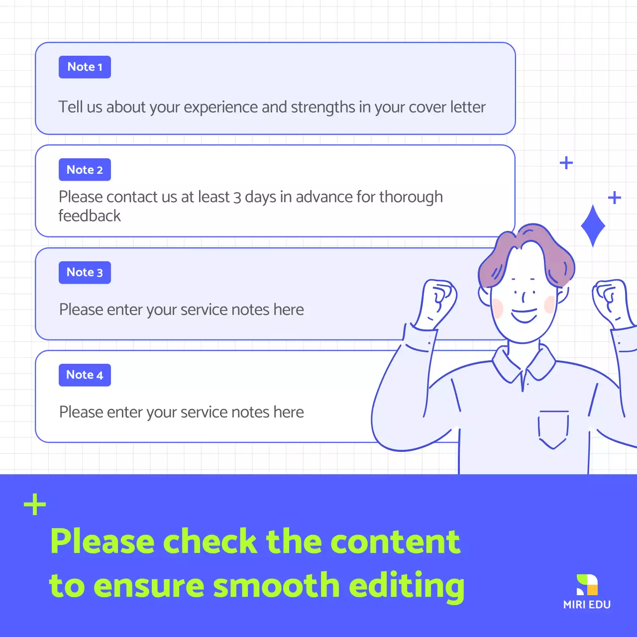 Blue Modern Cover Letter Course Instagram Carousel