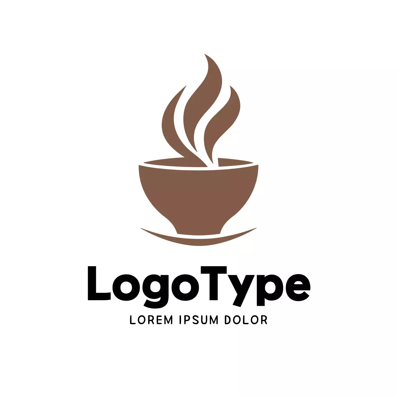 Brown Simple Coffee Logo