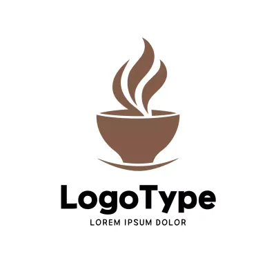 Brown Simple Coffee Logo