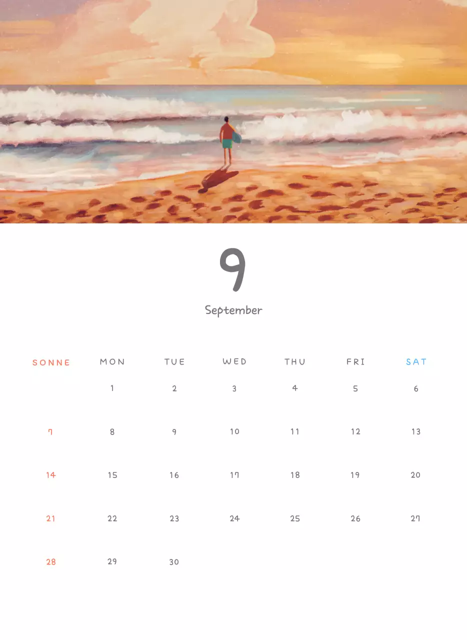 Niedliche Kalender mit knuffigen Illustrationen