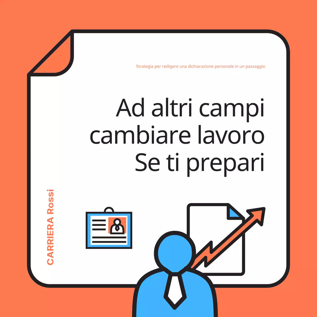 Promuovere una semplice sessione di tutoraggio in arancione e azzurro