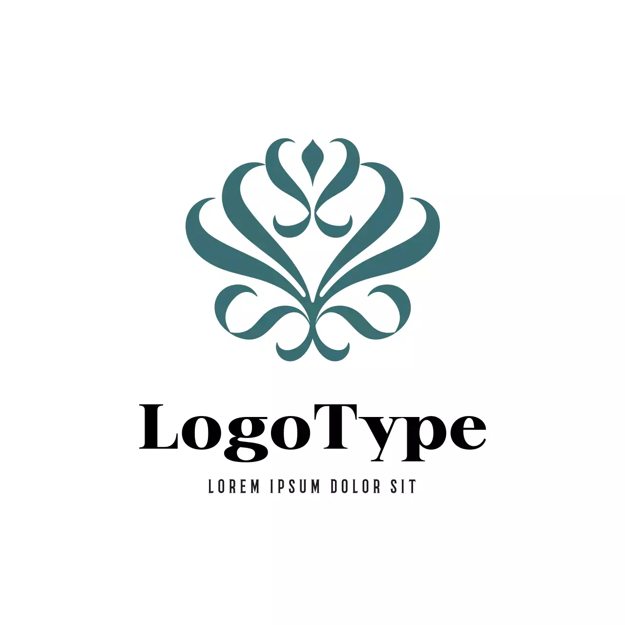 Teal Elegant Design Logo