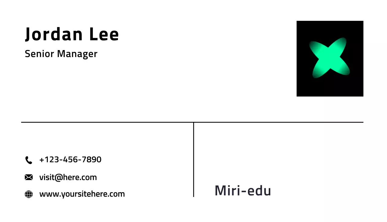 Black Minimal Business Card