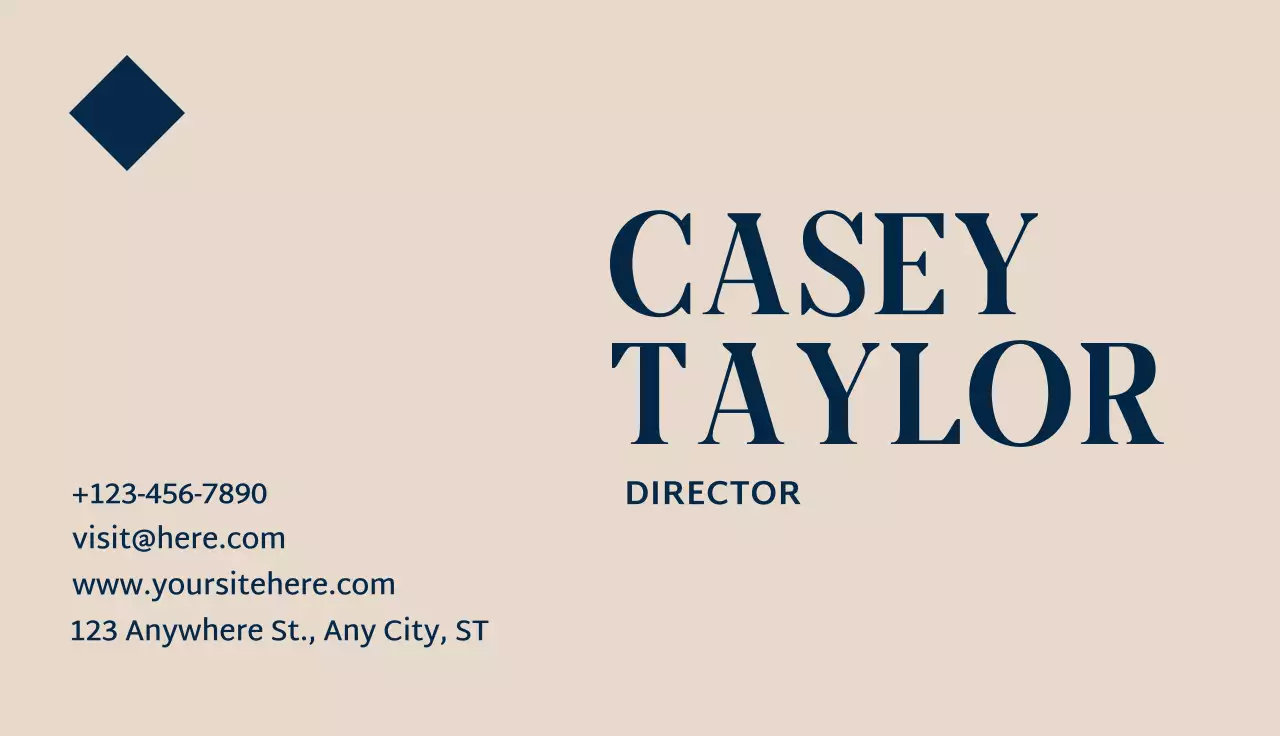 Beige Minimal Business Card