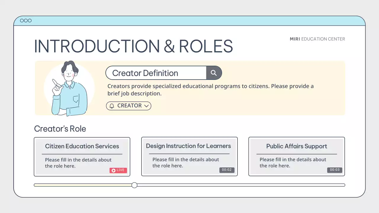 Blue Simple Creator Training Announcement Presentation