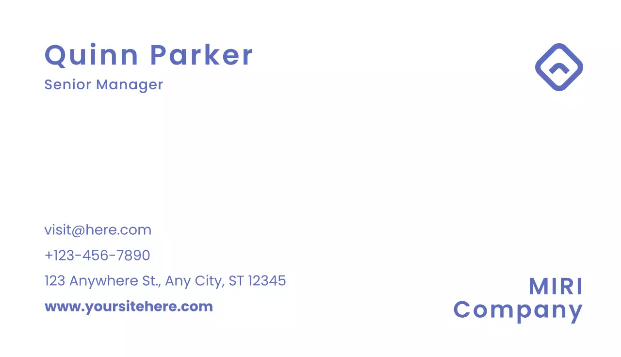 Blue Simple Business Card