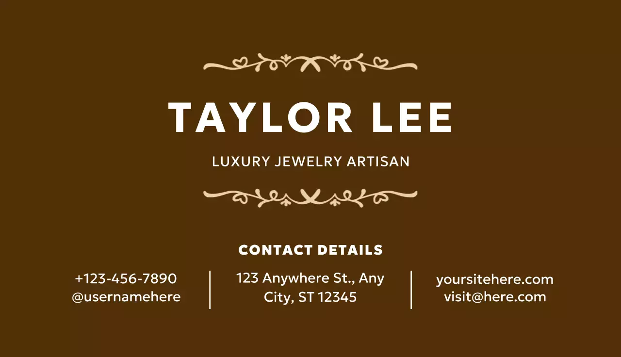 Brown Luxury Business Card